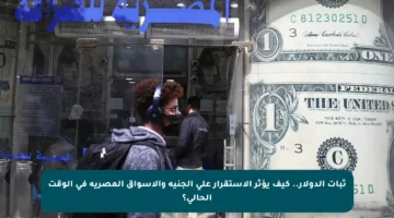 ثبات الدولار.. كيف يؤثر الاستقرار على الجنيه والأسواق المصرية في الوقت الحالي؟